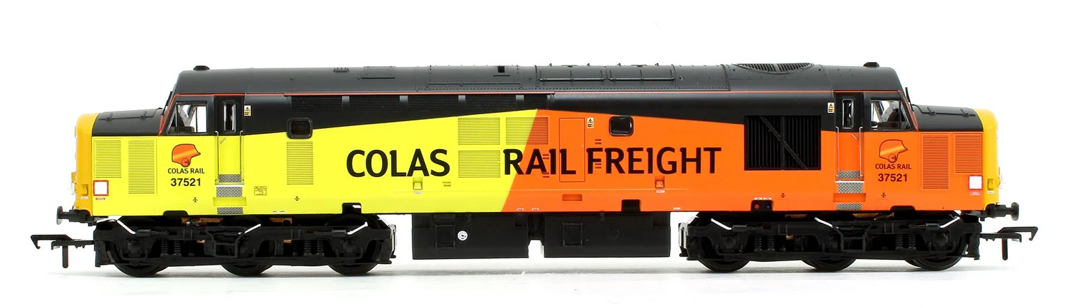 Pre-Owned 32-394 Class 37/5 Refurbished 37521 Colas Rail Freight Diesel Locomotive - DCC Fitted - Image 3