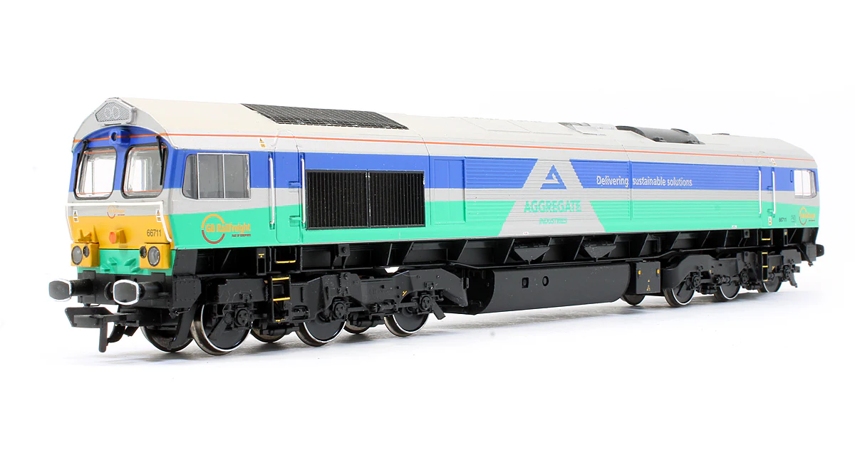 Pre-Owned 32-738 Class 66711 'Sence' GBRf Aggregates Diesel Locomotive - Image 2
