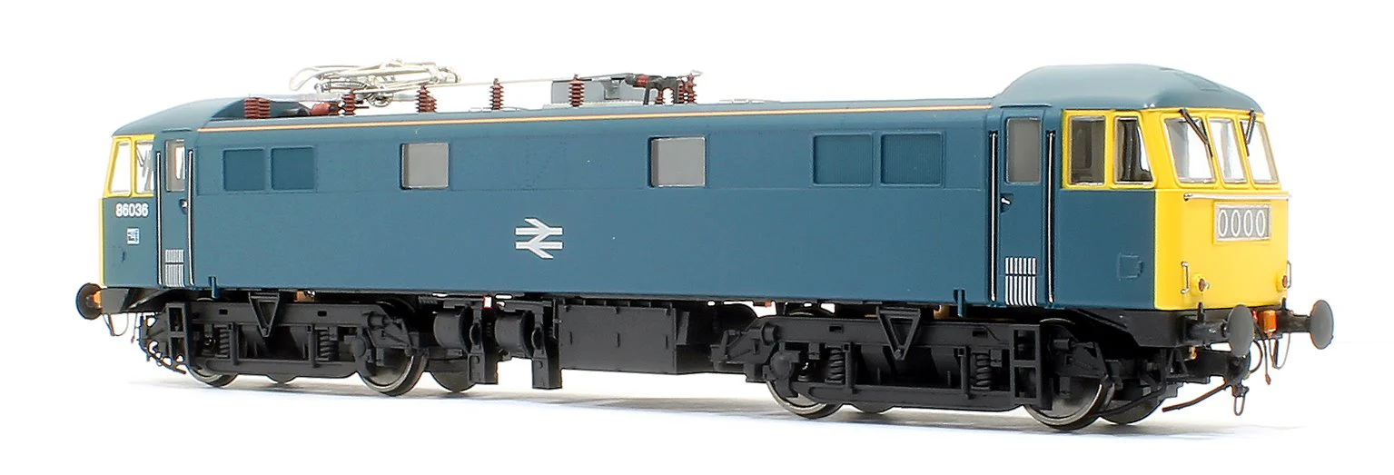 Pre-Owned 8655 Class 86/0 'AL6' Bo-Bo Electric Locomotive BR Rail Blue 86036 with double arrow logo, full yellow ends and orange cantrail stripes - Image 6