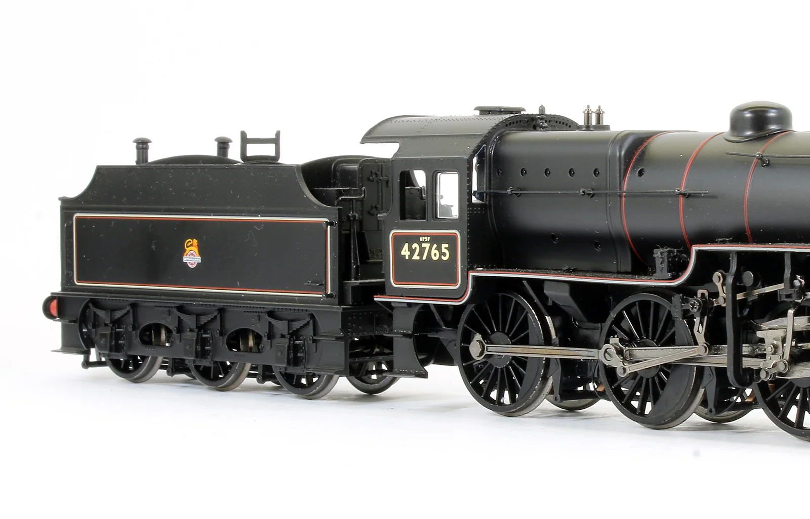 Pre-Owned 32-176 LMS Crab 42765 BR Lined Black Early Emblem Steam Locomotive - Image 3