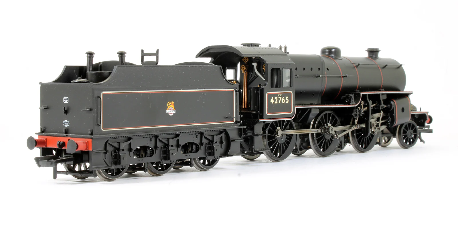 Pre-Owned 32-176 LMS Crab 42765 BR Lined Black Early Emblem Steam Locomotive - Image 4