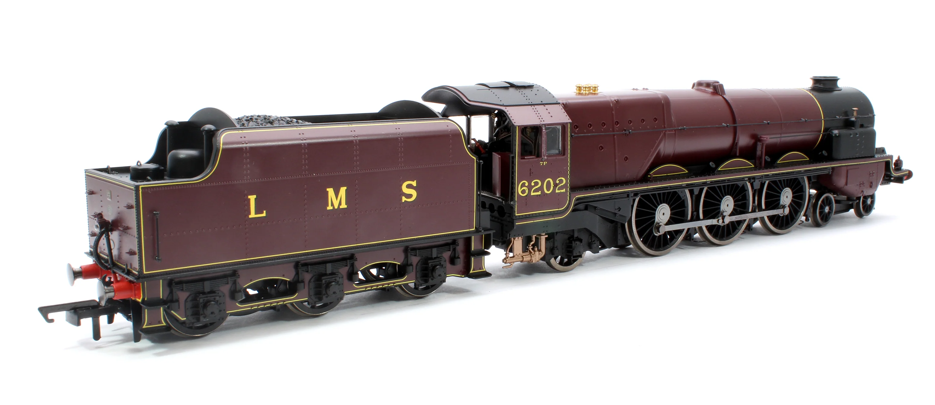 R30134 Pre-Owned Princess Royal Class 'The Turbomotive' 4-6-2 LMS Crimson Lake 6202 Steam Locomotive - Image 3