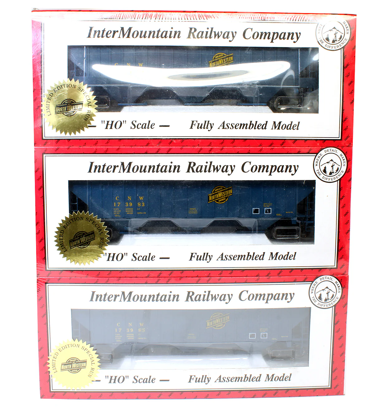 1023-3B Pre-Owned Set Of 3 PS-2 4750 Covered Hoppers North Western