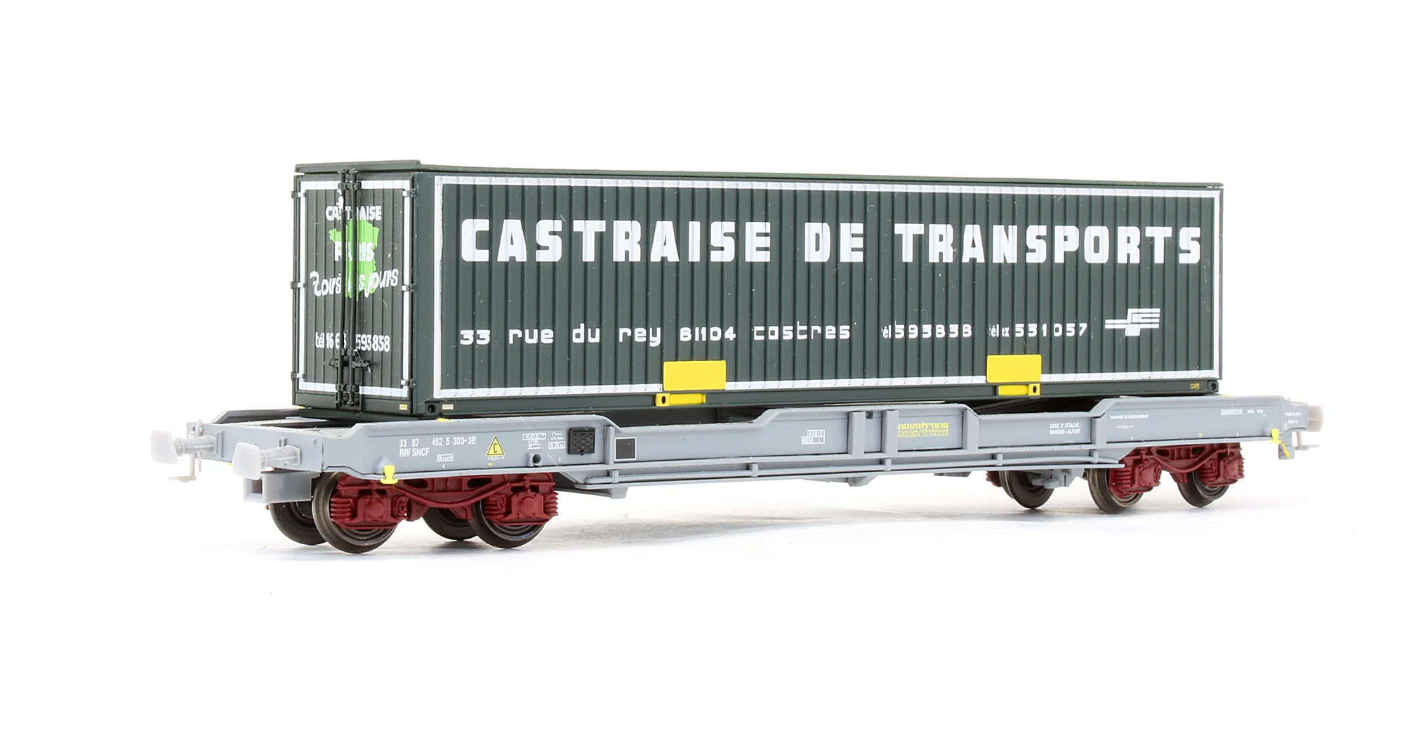 30 292 Pre-Owned SNCF Bogie Wagon '33 87 452 5 303-3' With Container - Image 2