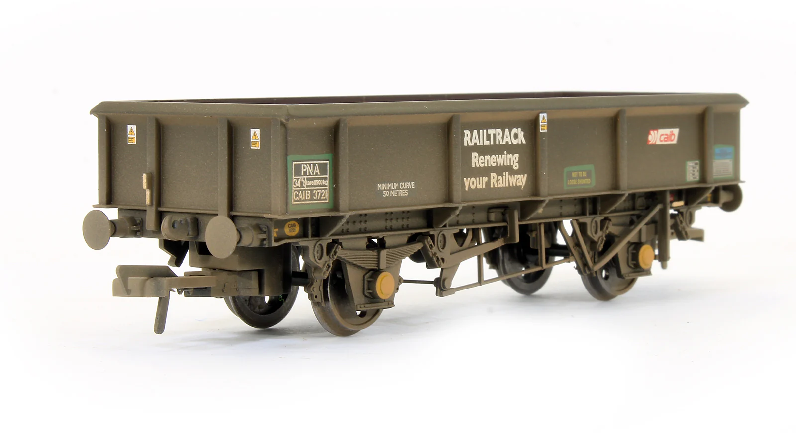 Pre-Owned 38-105 Triple Pack 34 Tonne PNA Railtrack 5 Rib Wagons (Weathered) - Image 2