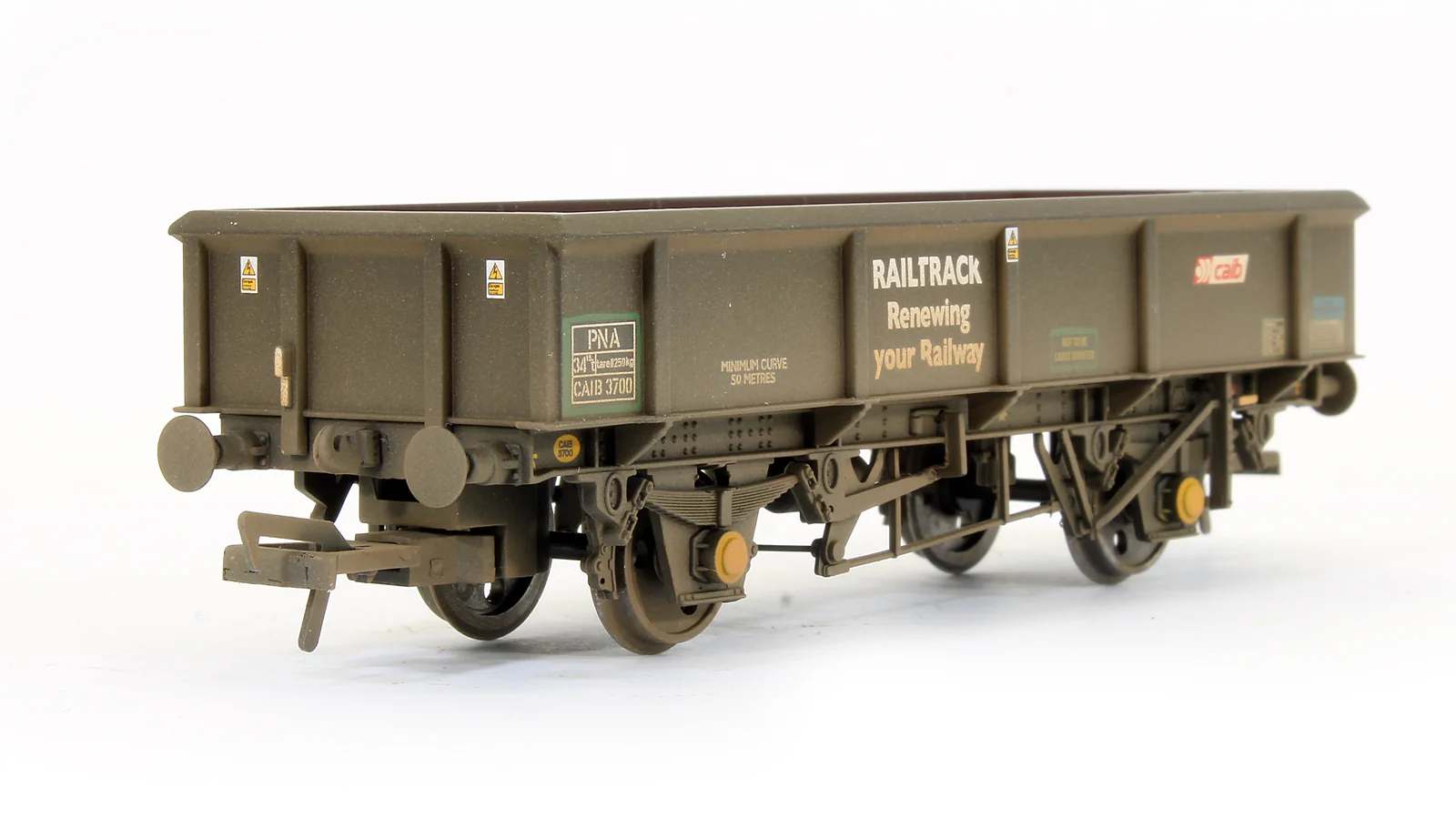 Pre-Owned 38-105 Triple Pack 34 Tonne PNA Railtrack 5 Rib Wagons (Weathered) - Image 4