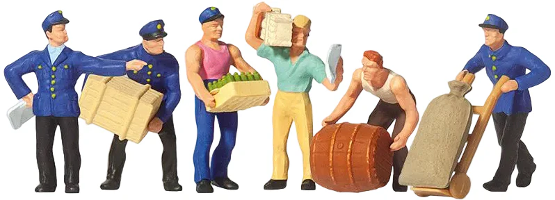 PR10016 Delivery Men with Loads (6) Exclusive Figure Set
