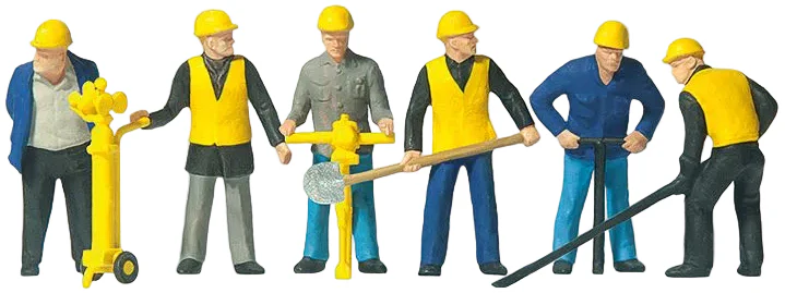 PR10035 Track Maintenance Gang (6) with Tools Exclusive Figure Set