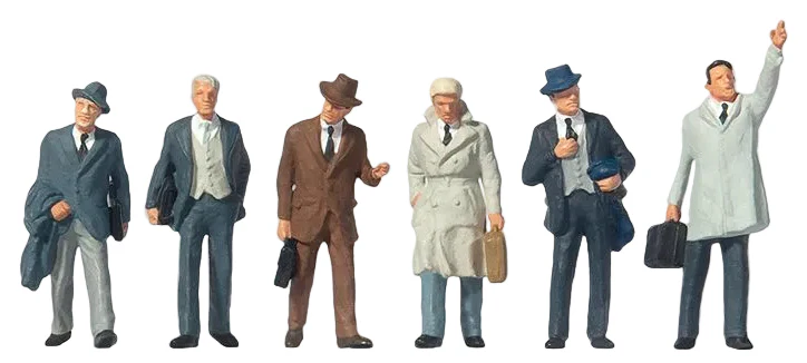 PR10381 Businessmen with Coats (6) Exclusive Figure Set