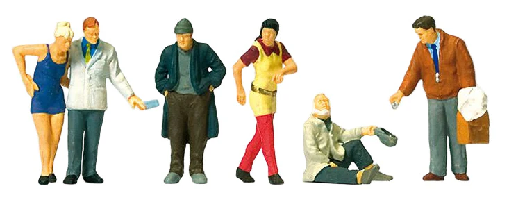 PR10591 In the Pedestrian Precinct Scene (6) Exclusive Figure Set