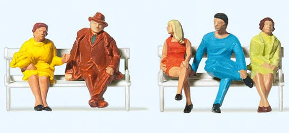 PR14101 Seated Persons (5) Standard Figure Set
