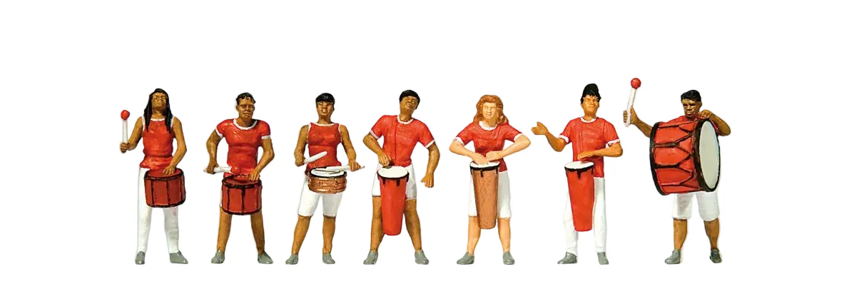 PR24626 Carnival Samba Drumming Group (7) Figure Set