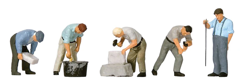 PR10669 Working at the Quarrystone Wall (5) Exclusive Figure Set