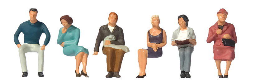 PR73000 Seated People (6) British OO Scale Figure Set