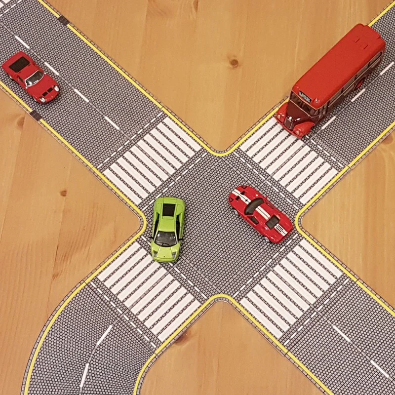 P3D-UV-01 HO Scale UV Printed 3D PVC Road Set (Cobblestone) - Image 3