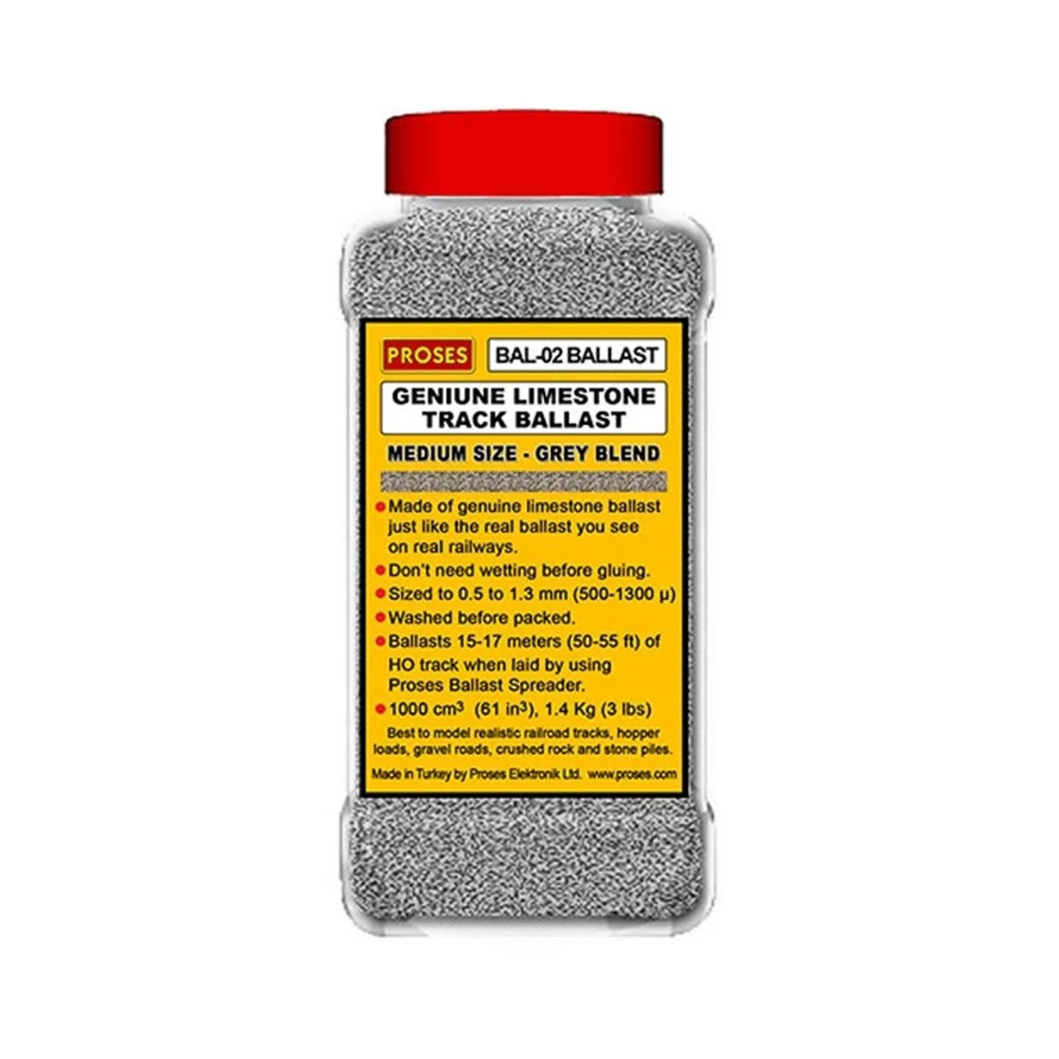 PBAL-02 1.4 Kg (3 lbs) Authentic Limestone Ballast HO/OO (Grey Blend)