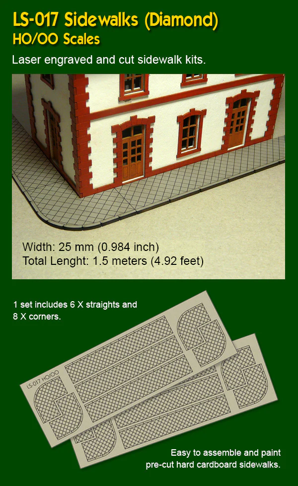 PLS-017 H0/00 Sidewalks Diamond Model Kit - Image 2