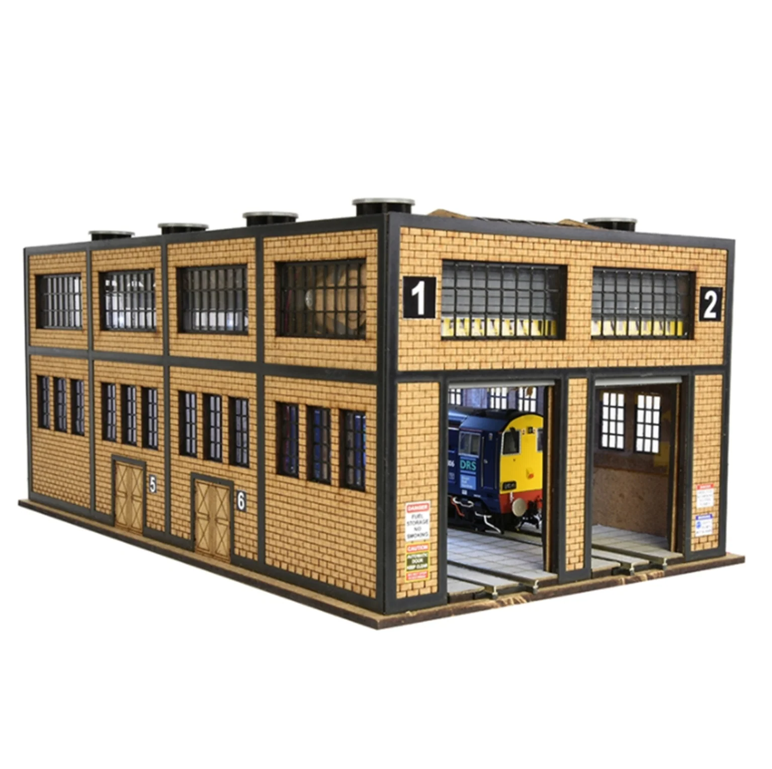 PLS-037 HO/OO Engine House w/Motorized Working Doors Building Kit