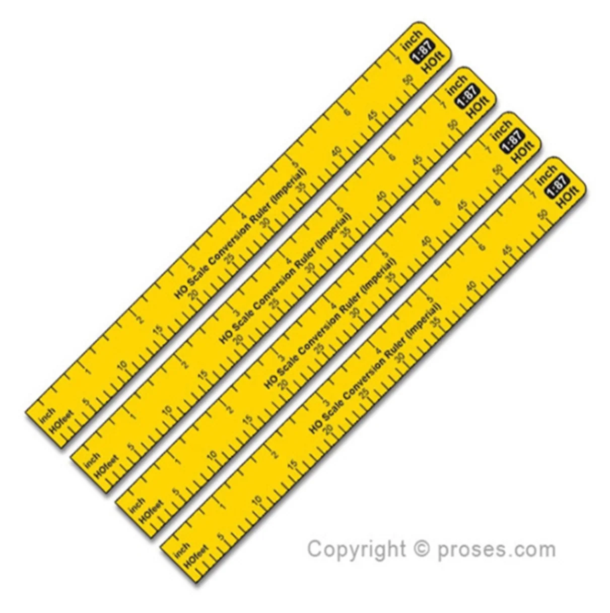 PPR-CR-87I 1:87 Scale Conversion Ruler (Imperial) H0