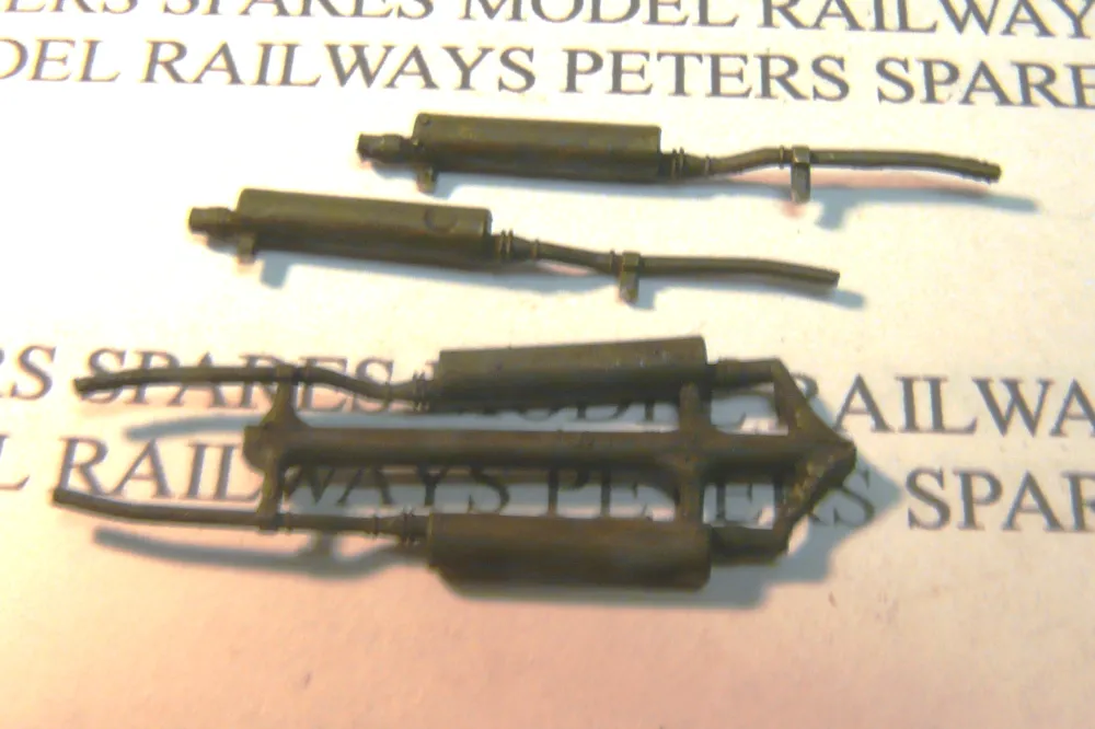 PS37 Hornby Replacement Class 110 DMU Exhausts - Metal (2 Pack) Blackened