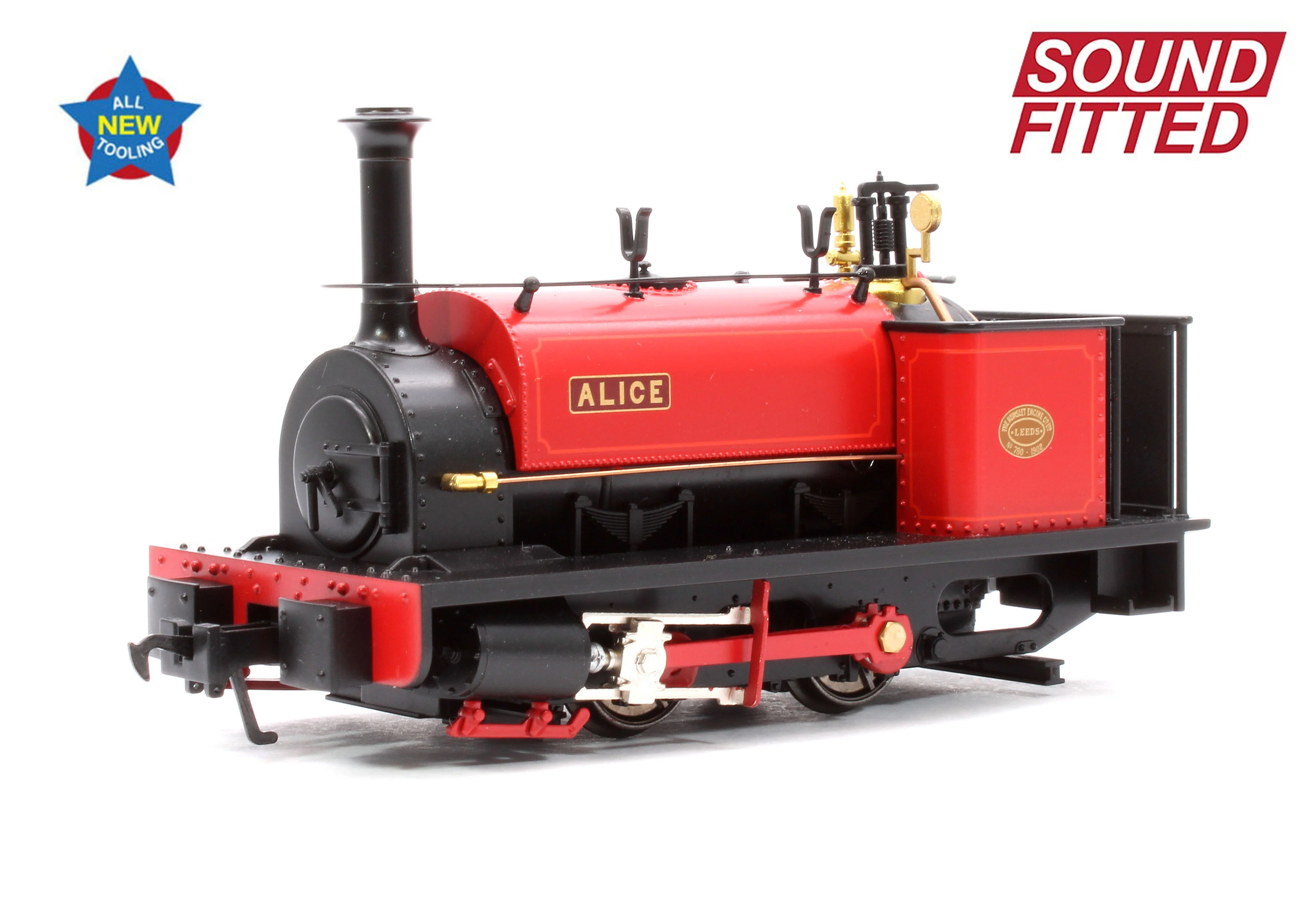 71-025SF Quarry Hunslet 0-4-0ST 'Alice' Dinorwic Quarry Red Steam Locomotive - DCC Sound
