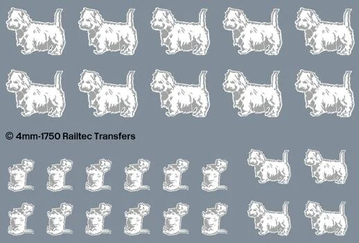 RT-4-1750 BR Highland terrier (Westie) Eastfield motifs Transfer