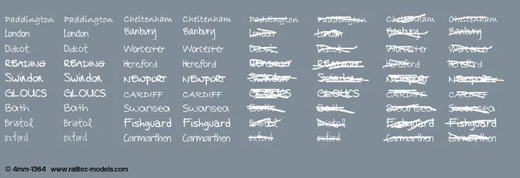 RT-4-1364 Handwritten Chalk Destinations: Western Waterslide Decals Transfer