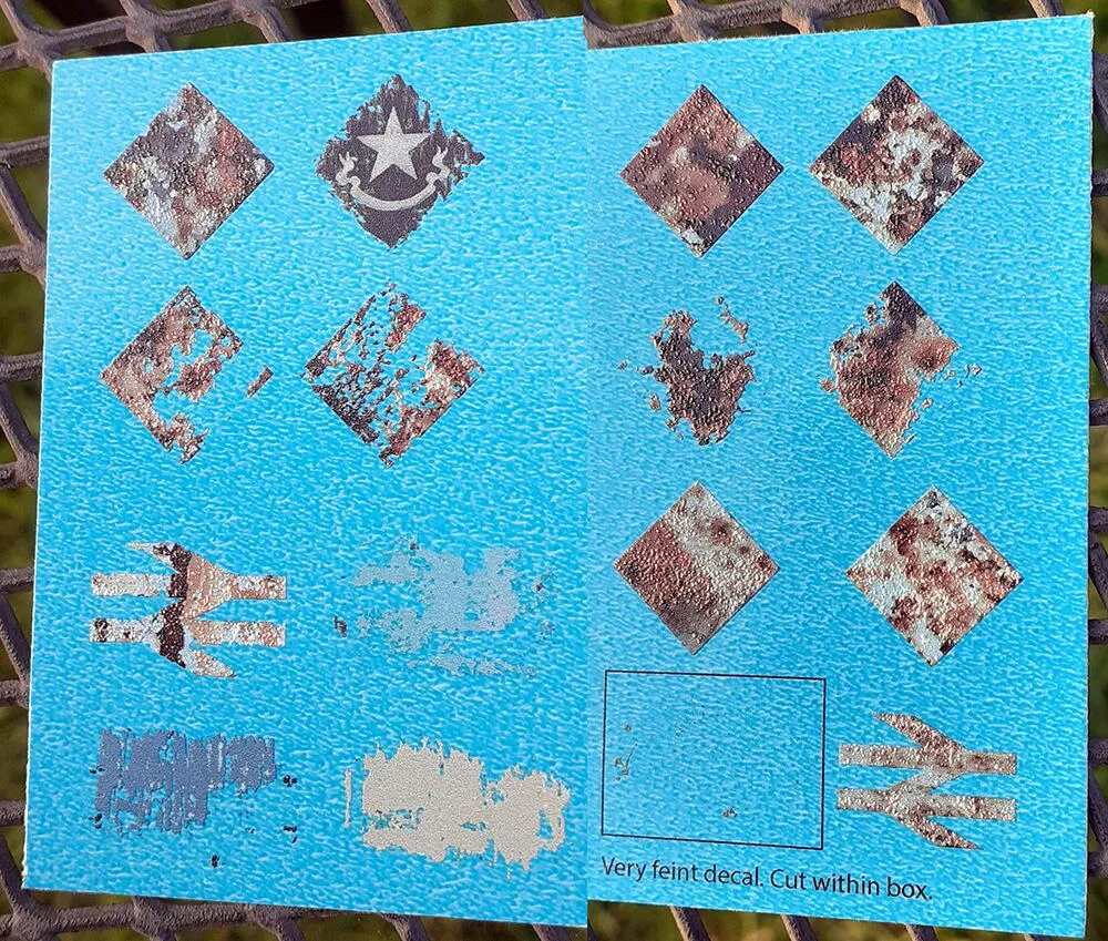 RT-4-8884 Sub Sector Plaque & Cast Arrow Scars OO Gauge Waterslide Decals Transfer