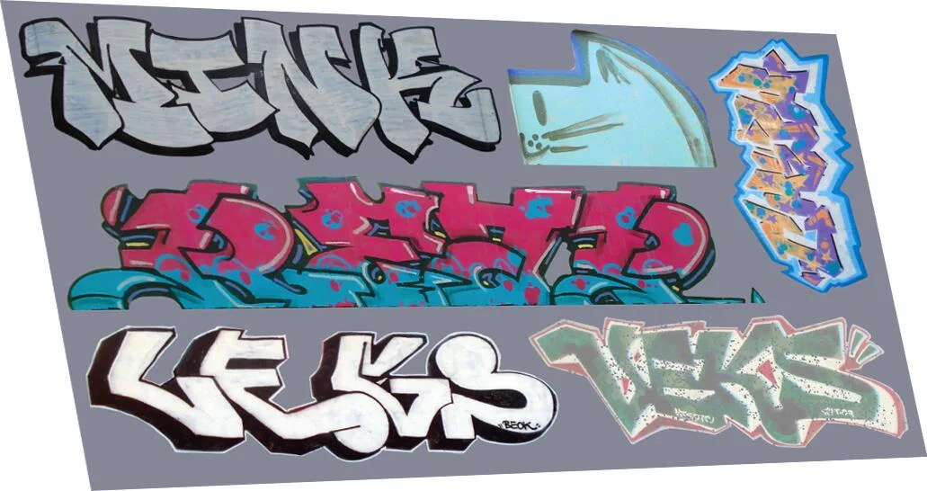 RT-4-8903 Graffiti: Artistic C (Suits Larger Wagons) Waterslide Decals Transfer