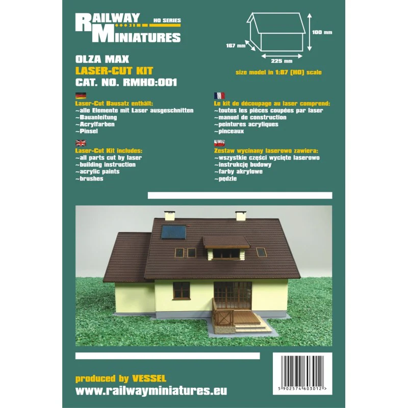 RMHO:001 Single-Family House Olza Max Laser Cut Model Kit - Image 2