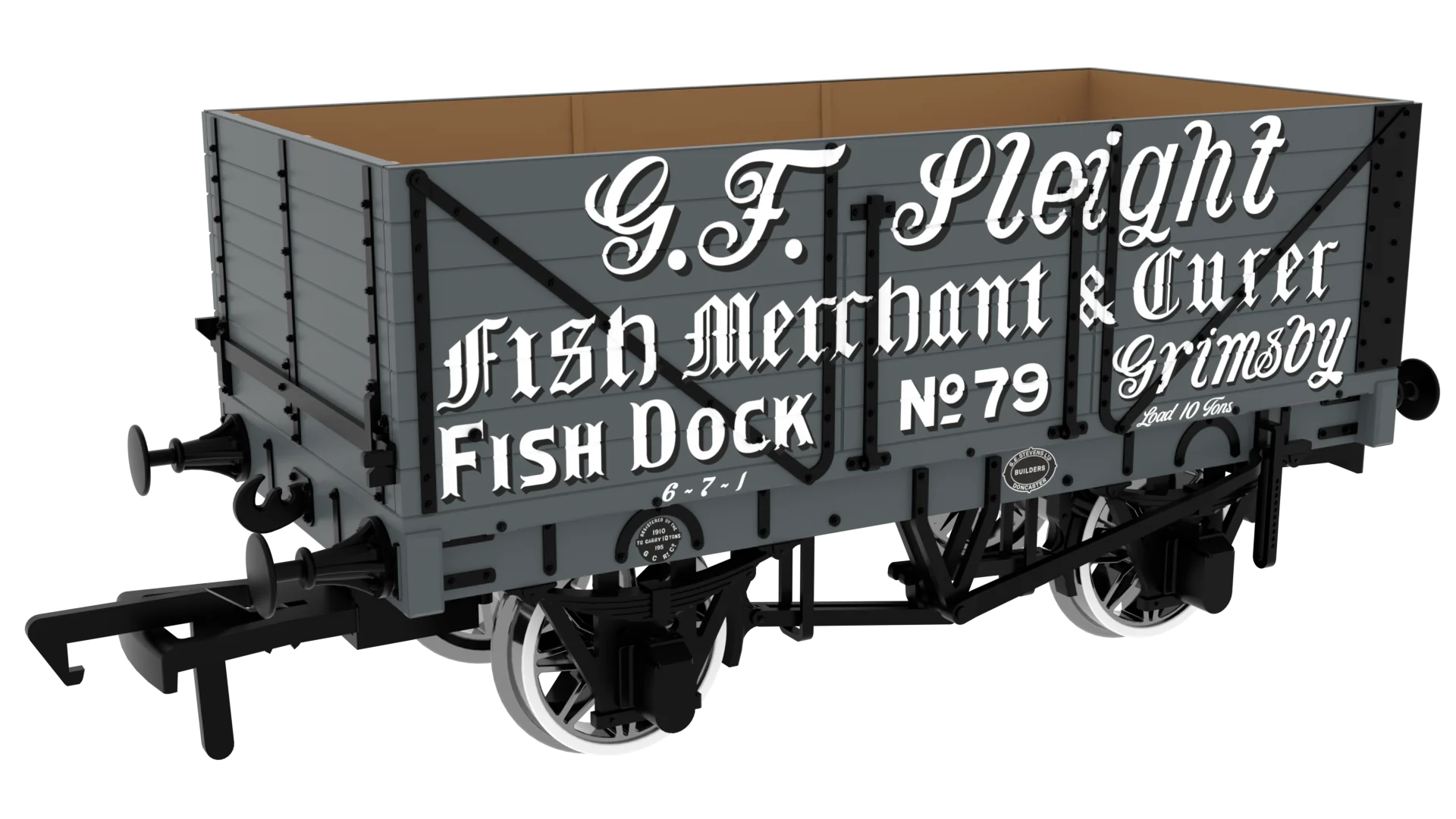 967260 7 Plank 1907 Railway Clearing House Private Owner Open Wagon G. F. Sleight No.79