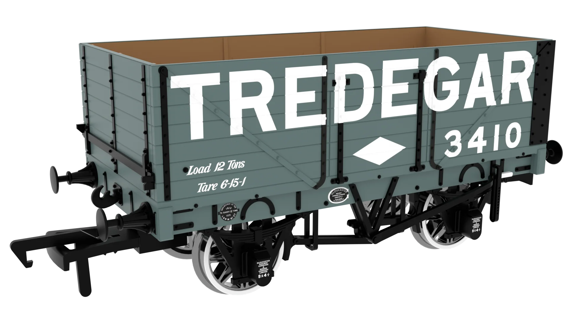 967261 7 Plank 1907 Railway Clearing House Private Owner Open Wagon Tredegar No.3410