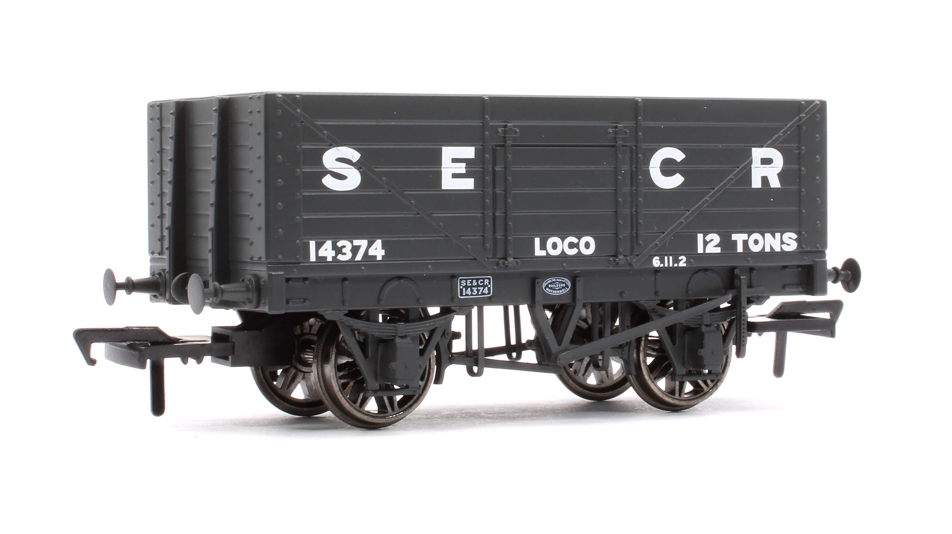 967405 SECR 12T 7 Plank Mineral Wagon (SR Dia.1357) SECR Loco Coal (Late) No.14374 - Image 3