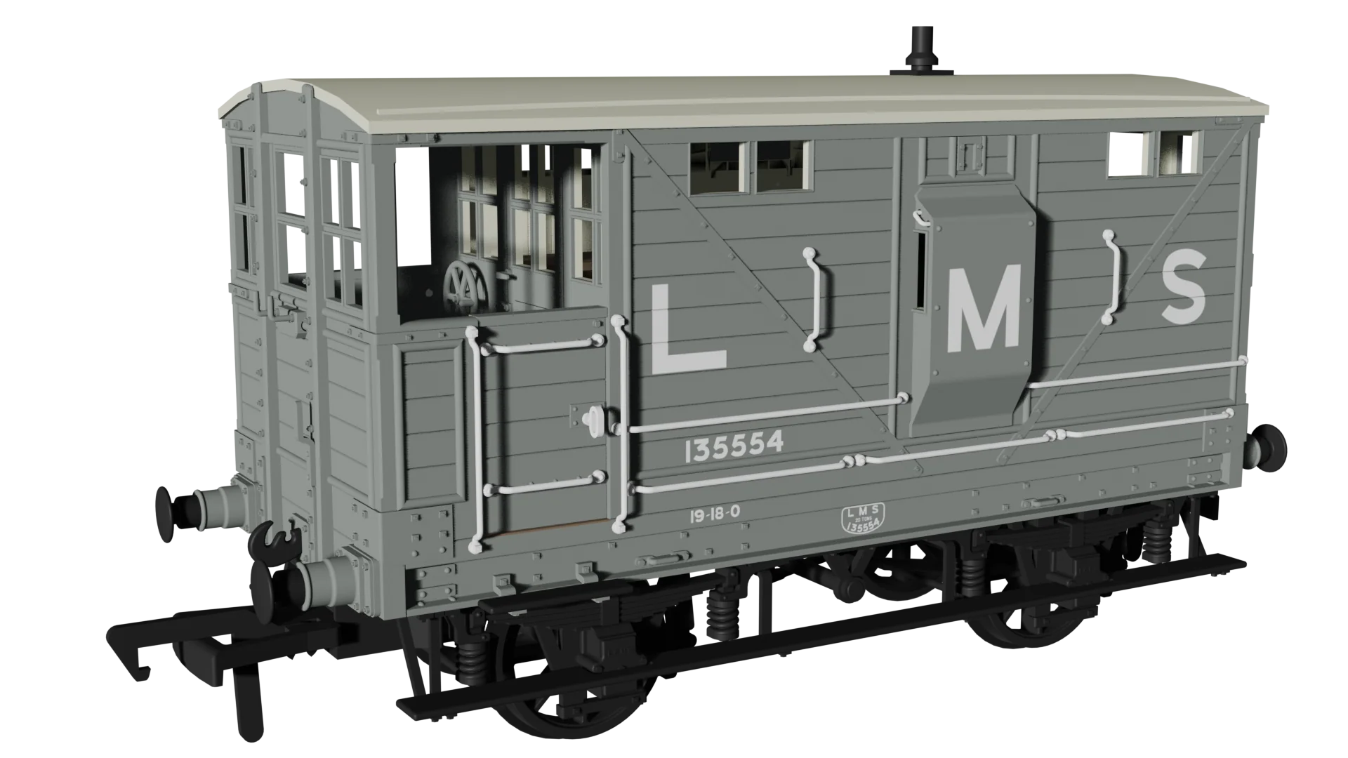 987003 LNWR D17b Brake - LMS (pre-36) No.135554