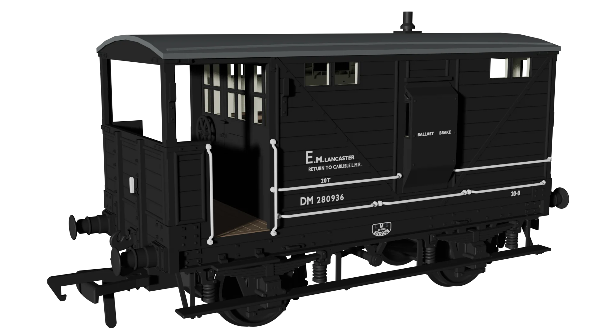 987009 LNWR D17b Brake - BR Departmental No.DM280936