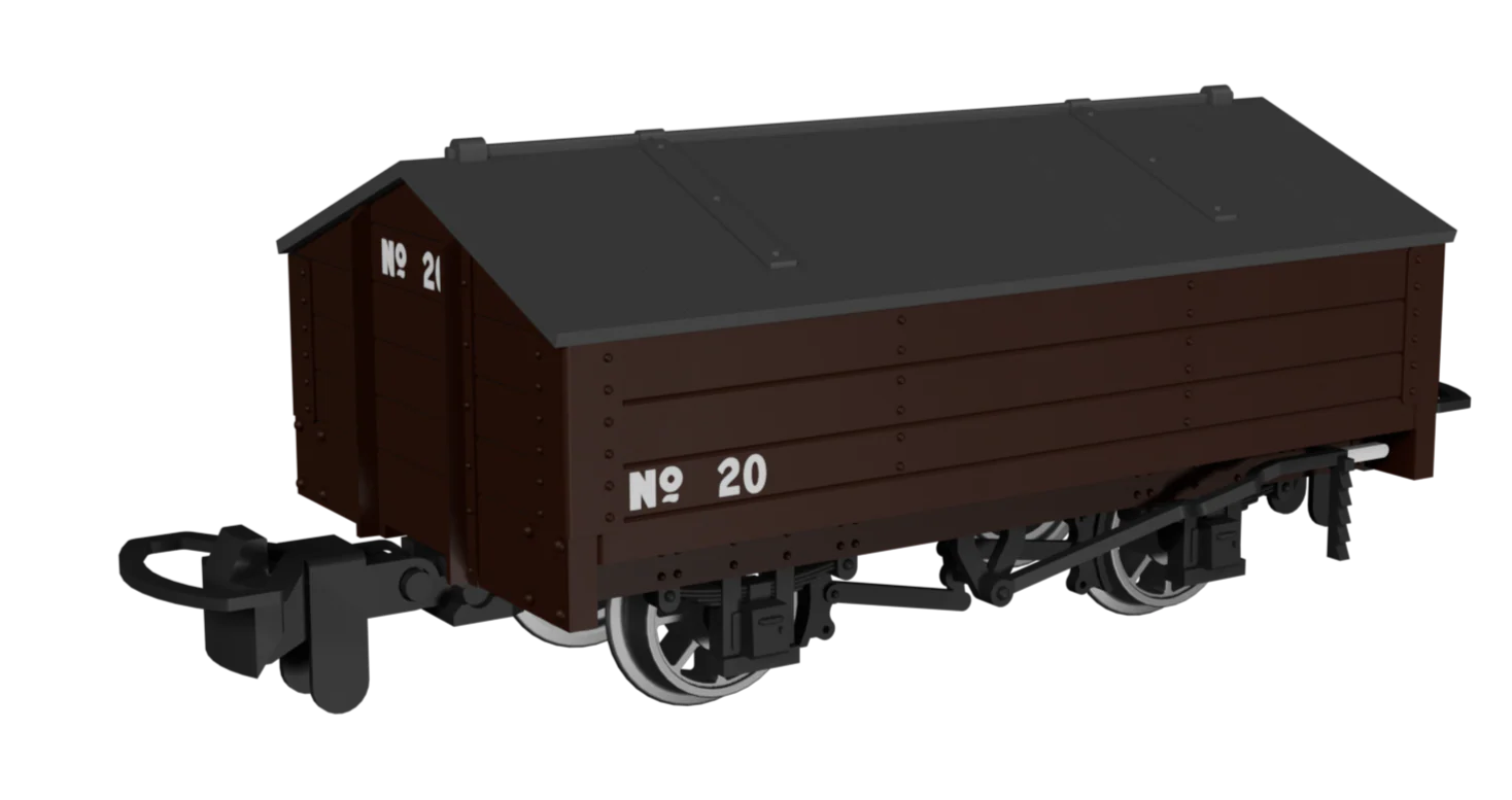 990401 Peaked Roof Van - Plain Brown No.20