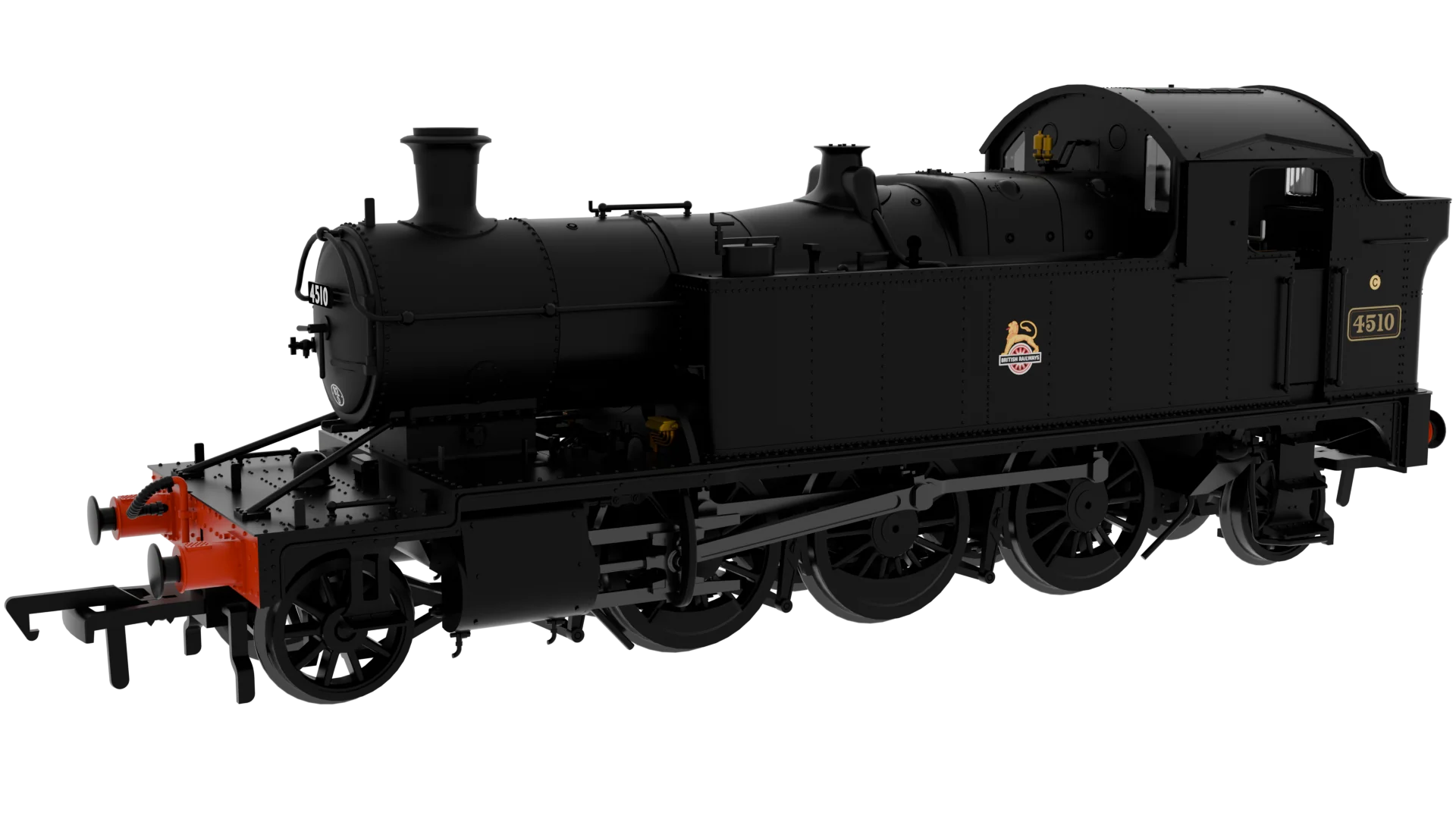 951107 GWR 45xx No.4510 BR Early Crest Plain Black (Small Crest) Steam Locomotive