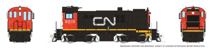 36515 HO MLW S-13 (DC/DCC/Sound): CN - Noodle w/ Red Cab: #8515 - Image 2