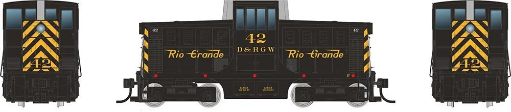 48011 HO GE 44 Tonner (DC/Silent): Rio Grande - Black & Yellow: #38 - Image 4