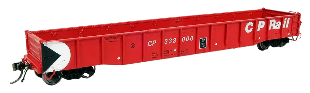 50052 HO 52'6" Gondola: CP Rail - Action Red Scheme - 6 pack