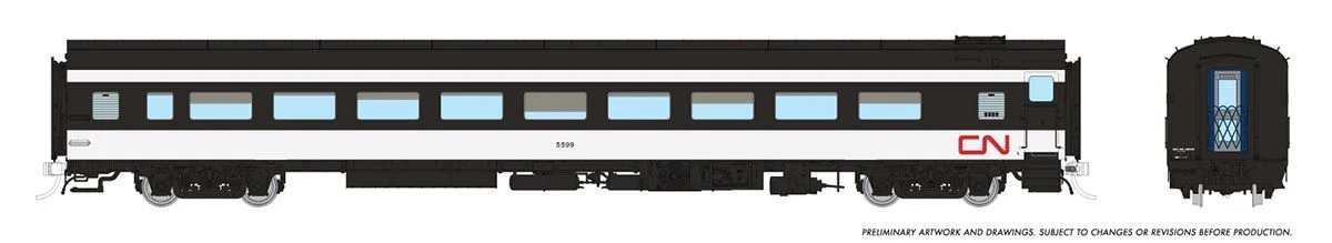 100376 HO Lightweight Coach: CN - Wet Noodle Scheme: #5635