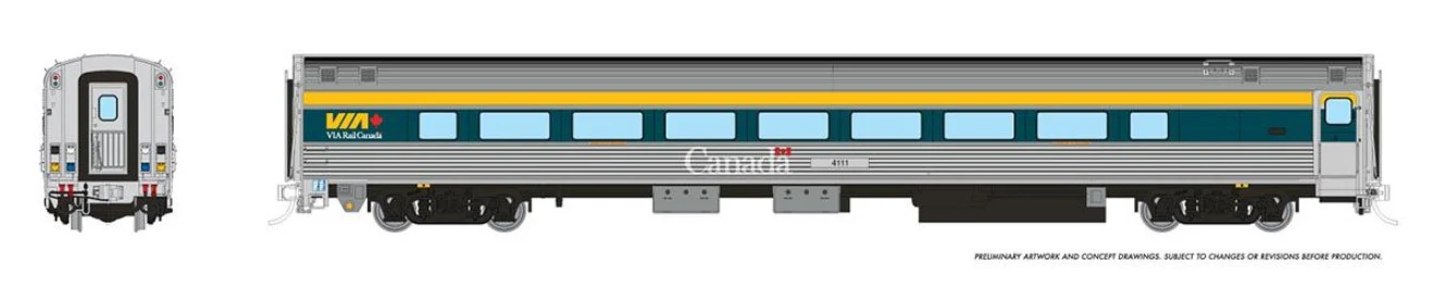 115130 HO VIA HEP2 Coach: VIA Rail - Current Scheme (Teal): #4112