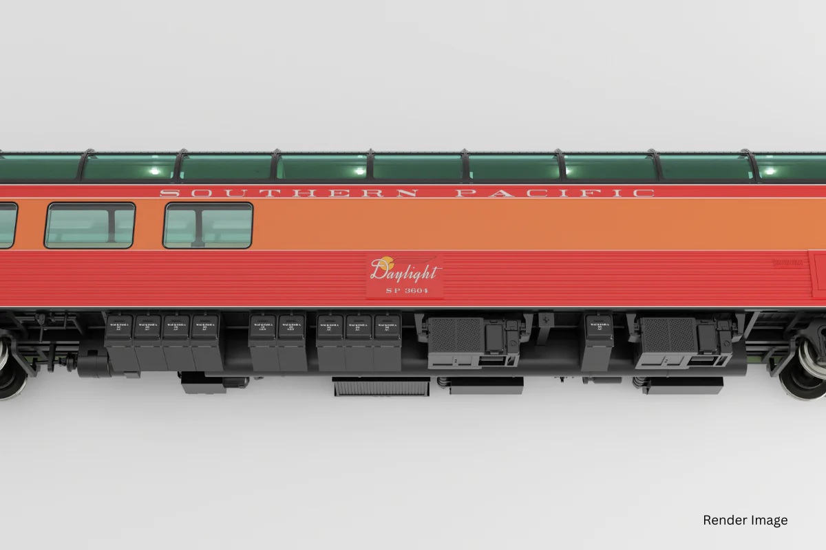 175001 HO SP Dome-Lounge w/Fluted Sides: SP - Daylight: #3604 (‘Overland’ Style) - Image 5