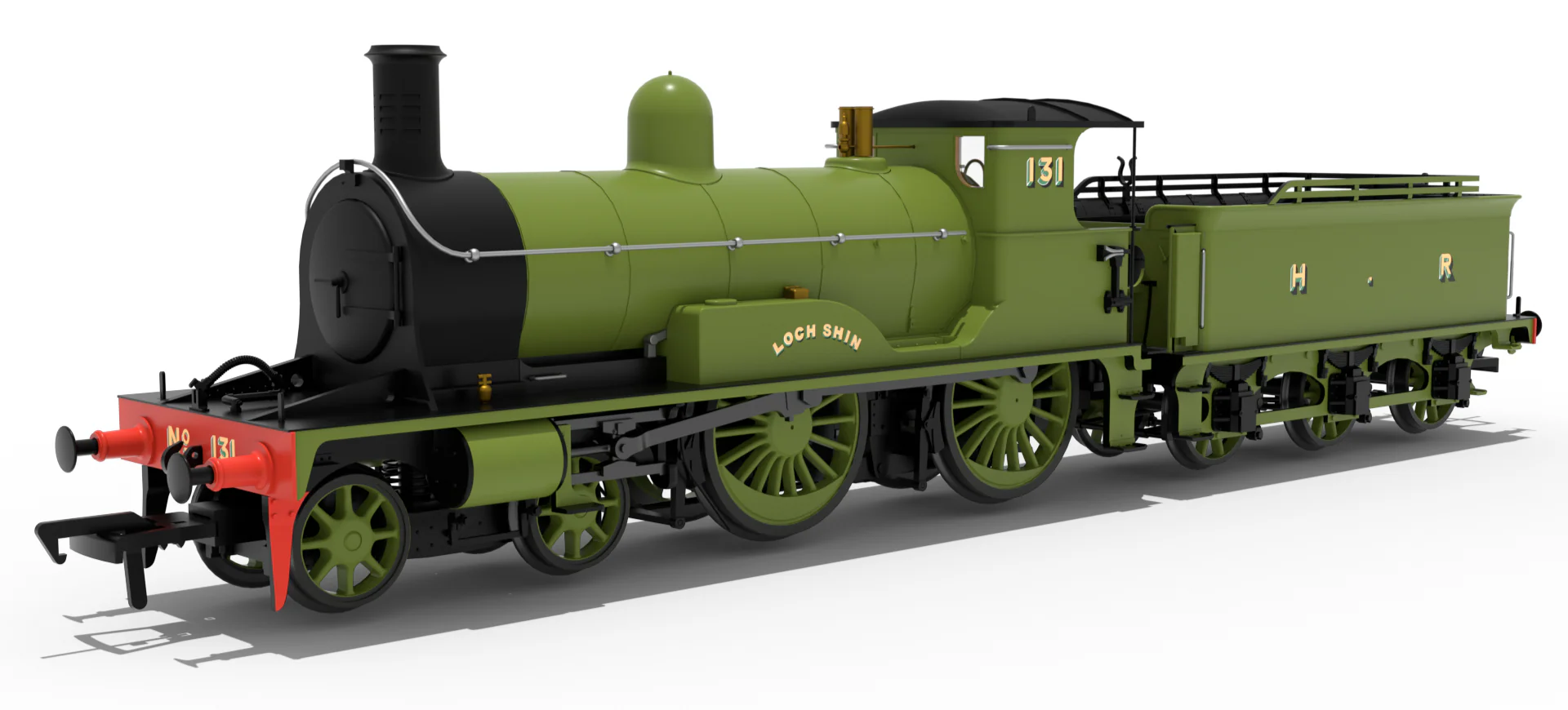 811005 Highland Railway Loch Class 4-4-0 No.131 'Loch Shin' HR Smith Plain Green Steam Locomotive
