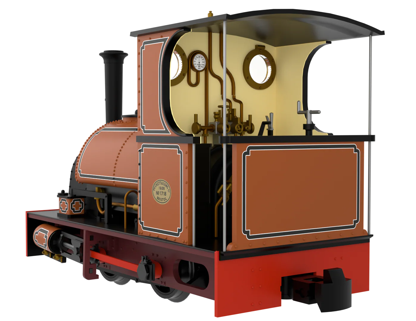 814506 Peckett & Sons Cranmore Class 0-4-0ST Lined Burnt Orange Steam Locomotive - DCC Fitted - Image 2