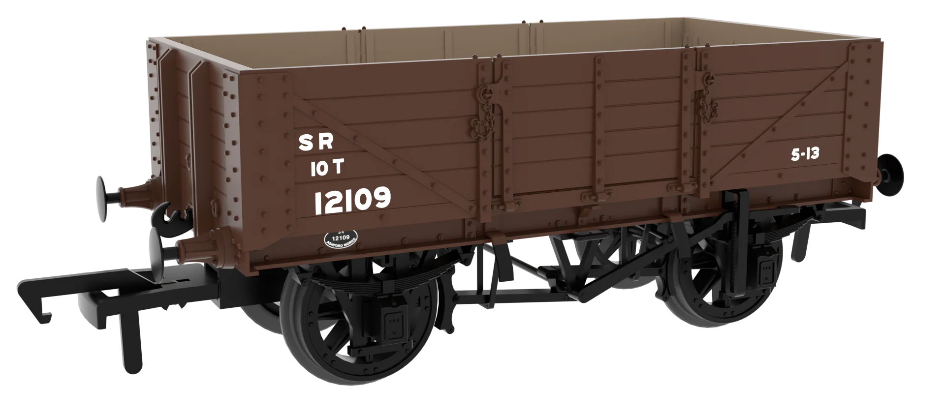 824024 SER/SECR 5-plank 10 ton open wagon - SR Post-’36 Brown No. 12109