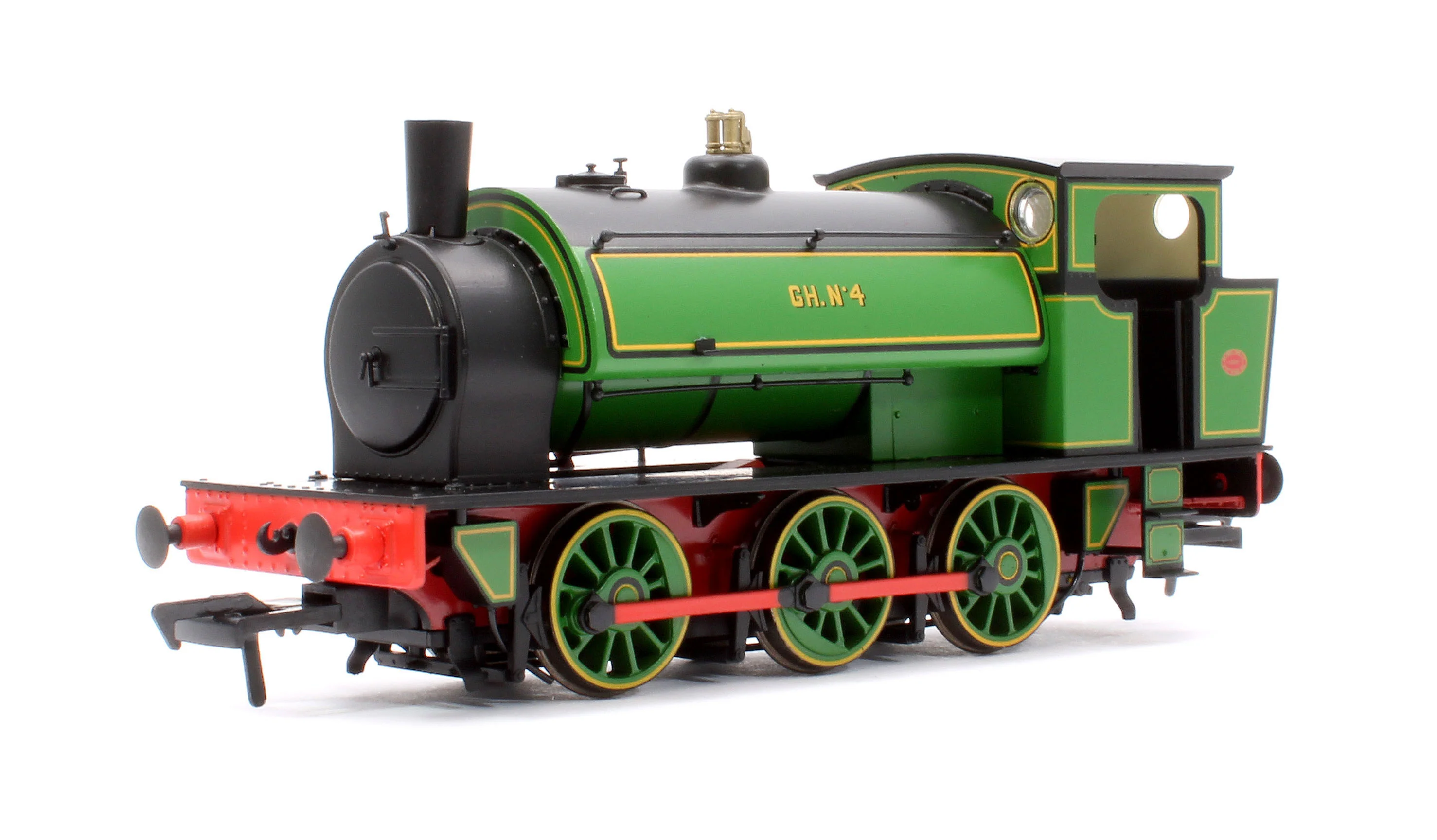 903015SR 16” Hunslet No. 4, Glasshoughton Colliery Lined Green, Stovepipe Chimney, No. 3855 (DCC Ready)