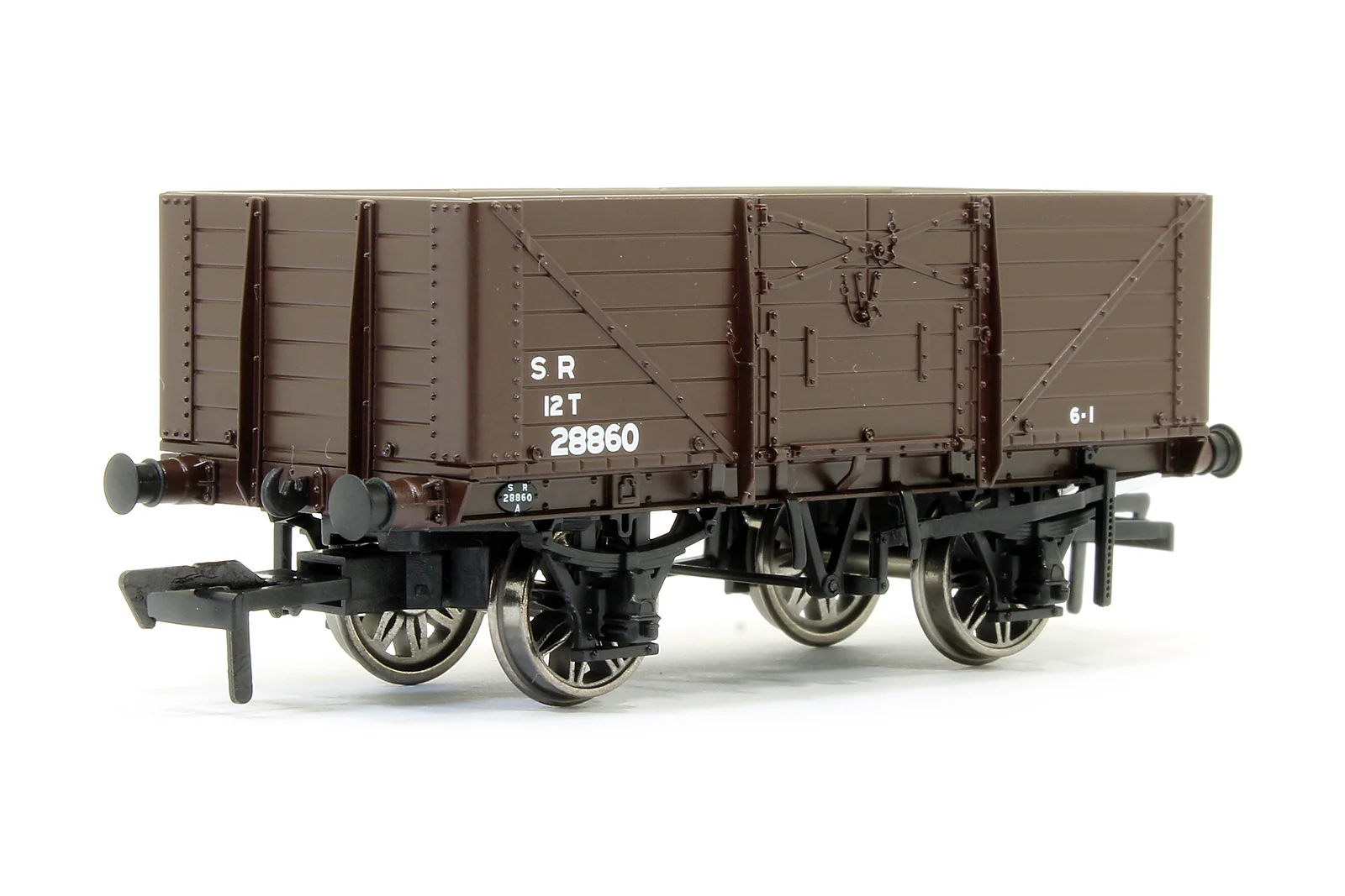 907006 SECR 1355 7 plank Open Wagon - SR brown (post-1936) #28860