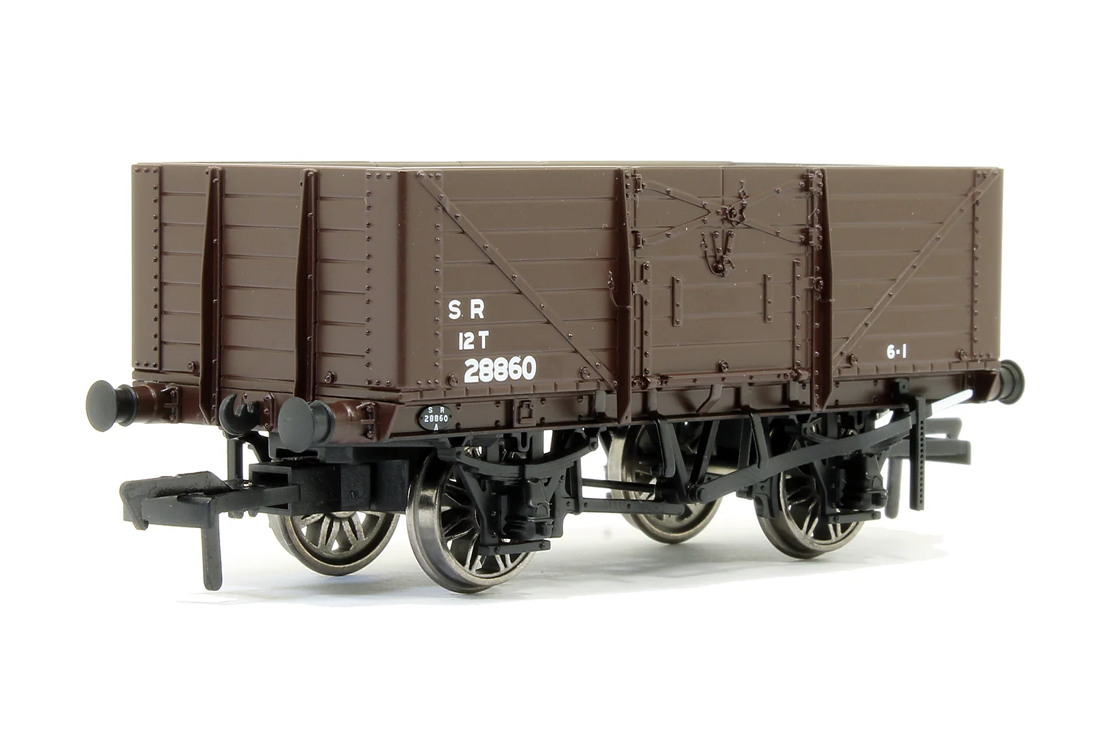 907006 SECR 1355 7 plank Open Wagon - SR brown (post-1936) #28860 - Image 2