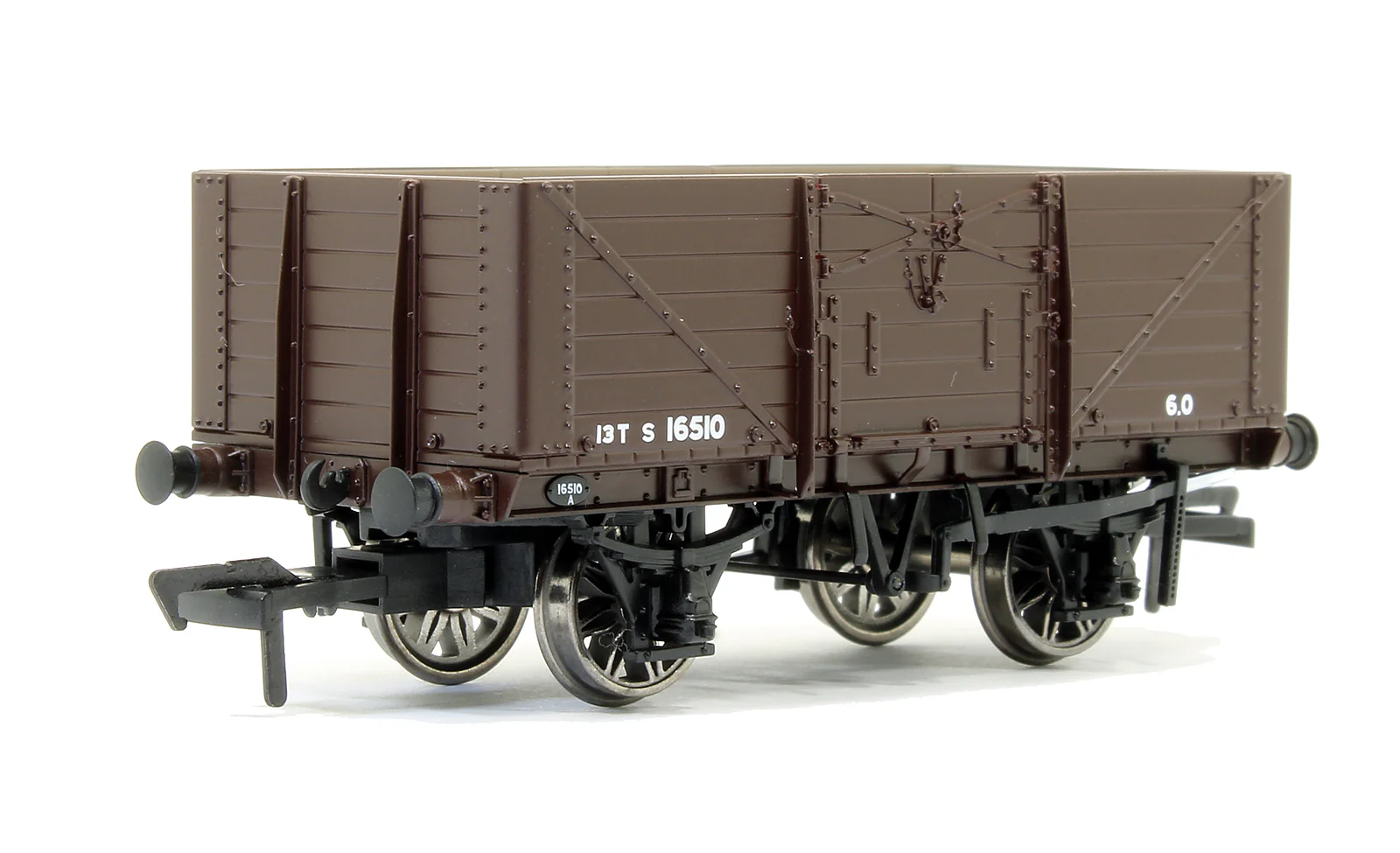907007 SECR 1355 7 plank Open Wagon - SR brown (with BR markings) #S16510